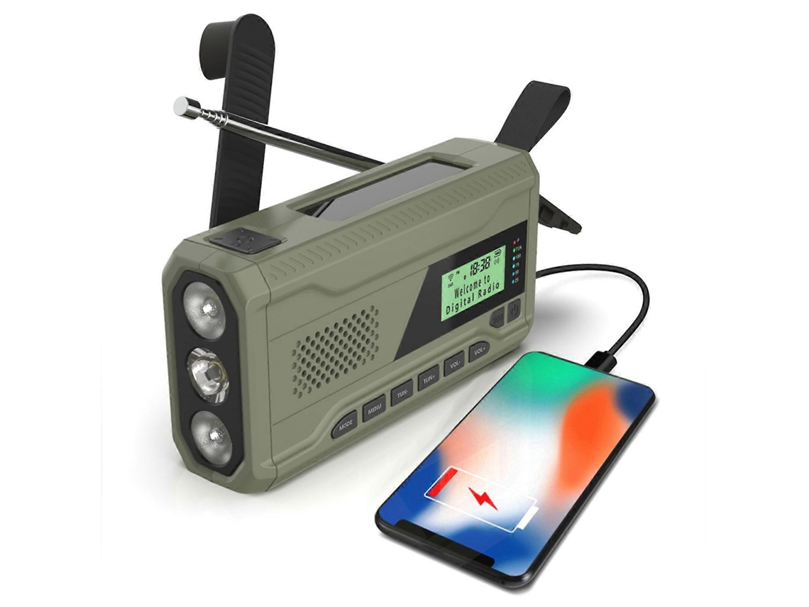 Rádio Digital Dab E Fm Rds Com Display Colorido E Entrada De Áudio, Saída Para Fone De Ouvido, Função De Alarme Duplo Ly Ebike
