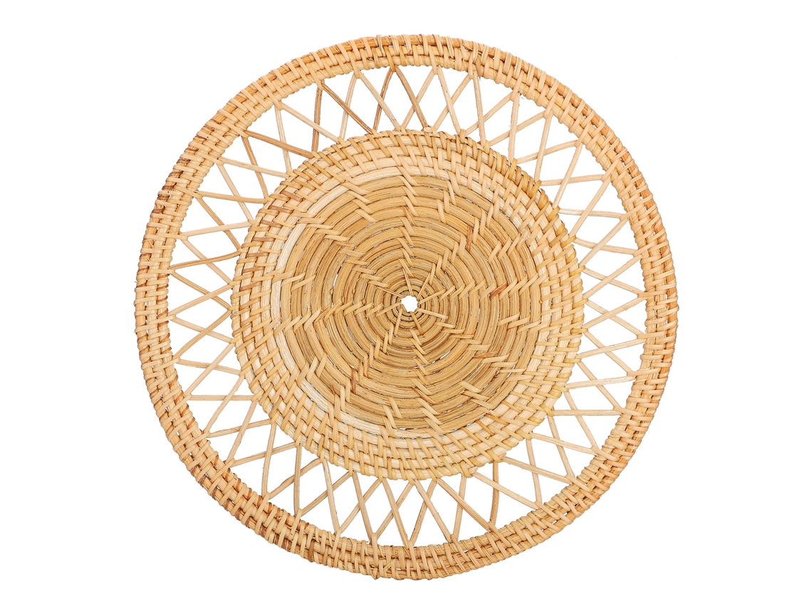 Decoração De Parede Artesanal Laxiscreed Com Rattan Woven Round Cross Style Para Ambientes Acolhedores