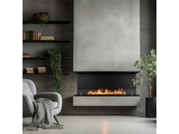Lareira embutida a bioetanol com 3 lados abertos Biocamino 120x50 Trevi 120 Divina Fire