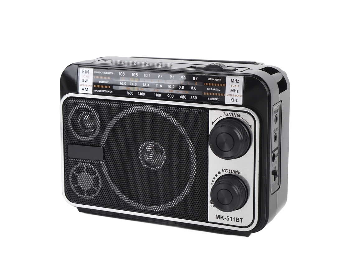 Aetheria rádio Retrô Portátil com Bluetooth Fm Am Sw Fonte de Alimentação Dupla Alto falante Us Plug