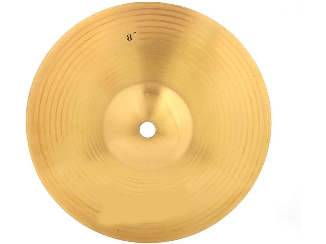 Prato De Bateria Jazz Drum Irin 8 Polegadas Dourado Latão 20x20x0,7 Cm