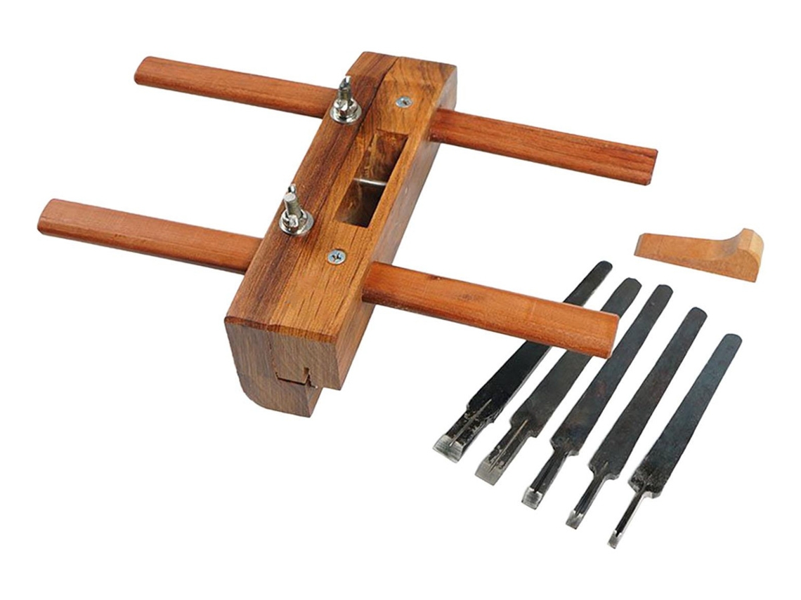 Bloco de plaina de madeira, plaina manual com 5 lâminas Slowmoose