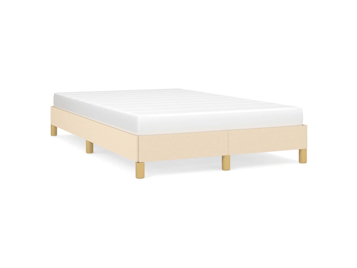 Bed Frame, Bed Frames Vidaxl Creme Tecido (120 X 190 Cm)