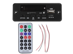 Placa Decodificadora Bluetooth Com Display Digital Amplificador Módulo Player 2x3w Preto
