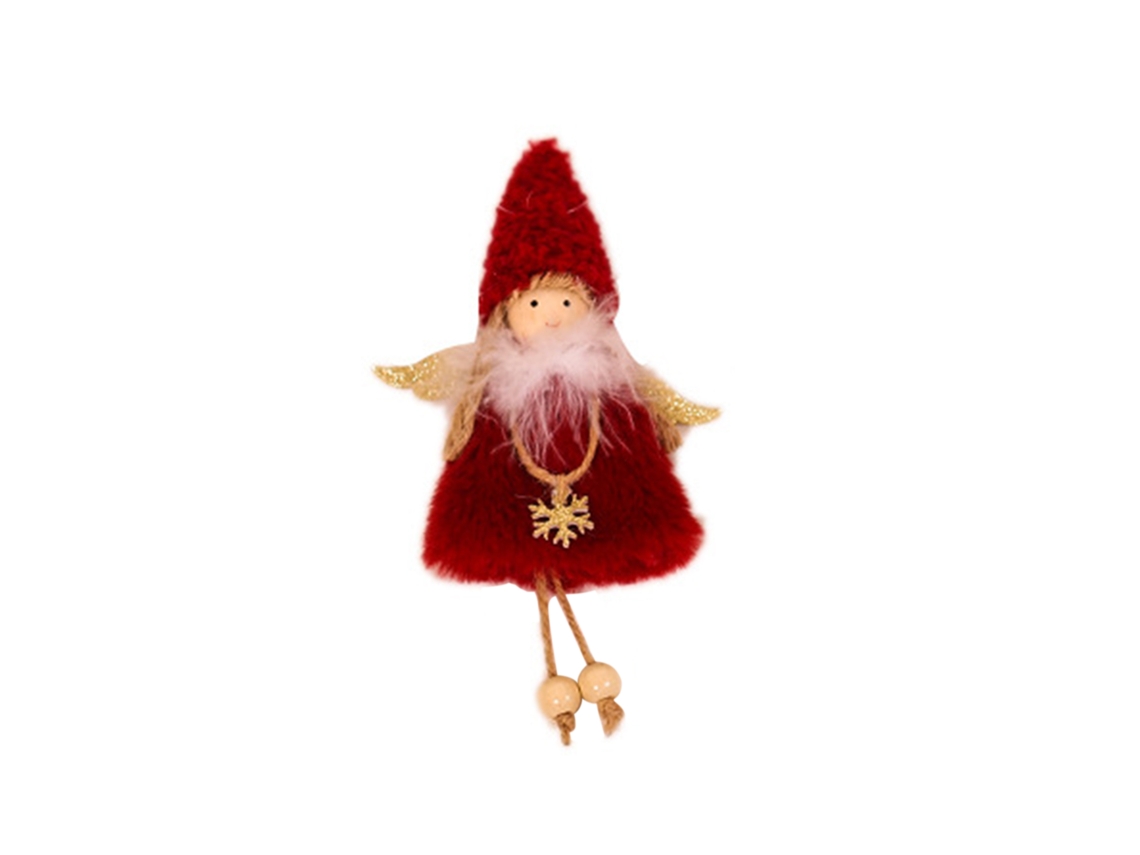 Anjo de Natal com Contas Vermelhas LAXISCREED