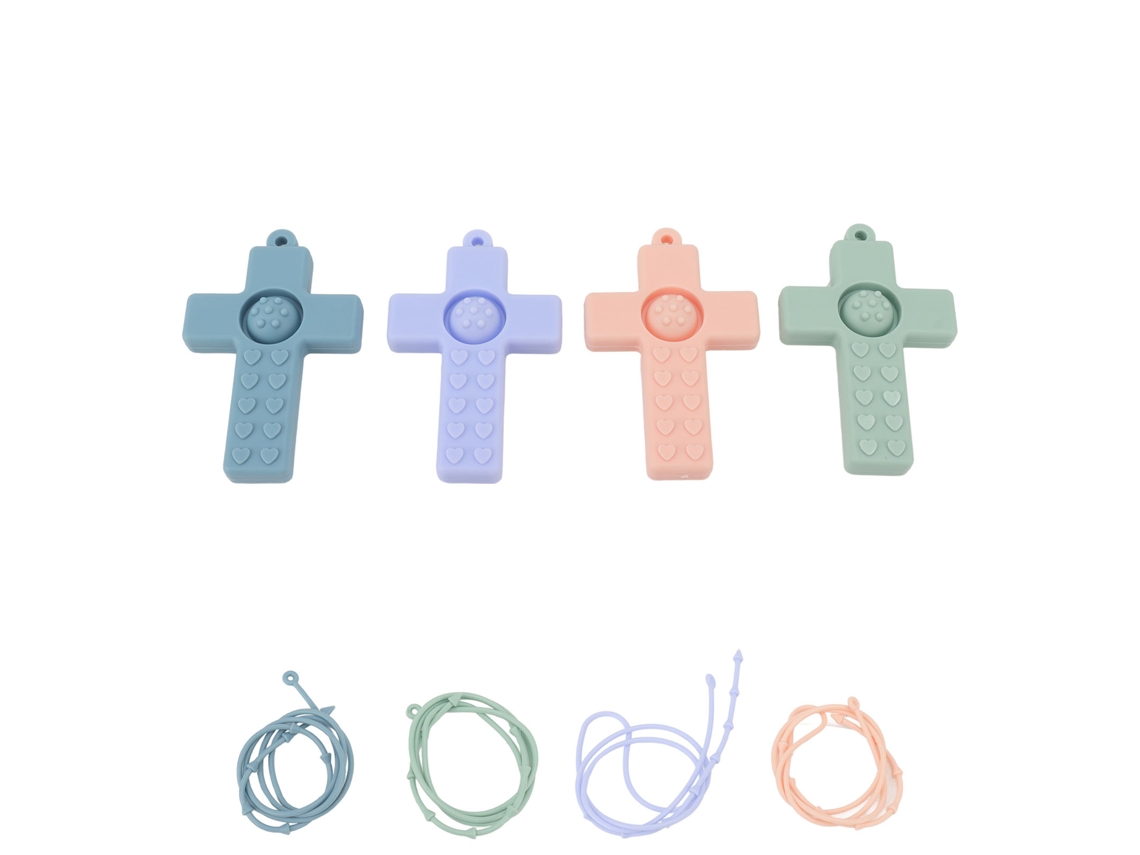 Chupete Para Bebé De Silicona, Juguete De Masticar Para Dientes, Chupete Cruzado, Molar Para Bebés, Juguete De Odontiasis Infantil