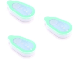Conjunto De 3 Luzes Led Silicone Para Mochila, Leves E À Prova