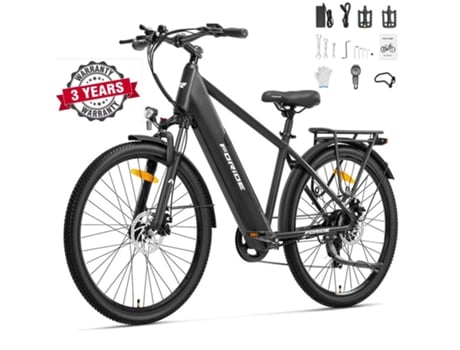 Bicicleta Elétrica Foride Roamer 1 Quadro Alto 250w 100km Autonomia 7 Velocidades Freio Disco Bateria 36v 13ah E Pneus 27.5