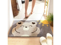 Tapete NOVA LINE de banheiro, lavável, com padrão de urso, 24x16