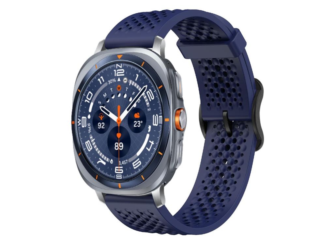 Bracelete para Samsung Galaxy Watch Ultra Silicone Respirável Azul Meia noite XIAOMOYU (47mm)