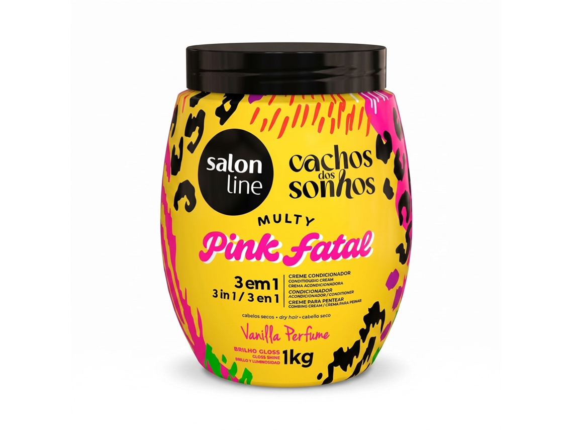 Cachos Dos Sonhos Pink Fatal Creme Multifuncional 3em1 1kg SALON LINE