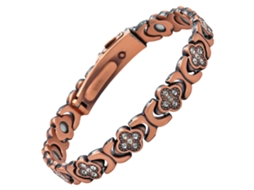 Pulseira De Cobre, Bracelete Magnética Em Forma De Trevo De Quatro Folhas, Um Presente Para Casais (bronze) Spqment