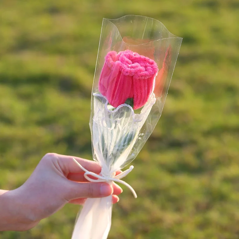 Buquê De Flores Artificiais Tricotadas E Feitas À Mão Em Crochê Para Decoração De Casa