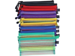 Conjunto De 12 Estojos Multifuncionais De Pvc Com Zíper, Ideais Para Canetas E Cosméticos, Leves E