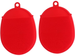 Conjunto De 2 Escovas Esfoliantes Silicone Para Corpo E Cabelo Ferramenta Multifuncional Massagem Limpeza