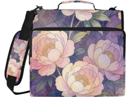 Mochila escolar elegante com 3 compartimentos, fecho de zíper, alça de ombro removível e inclui bolsa com zíper.