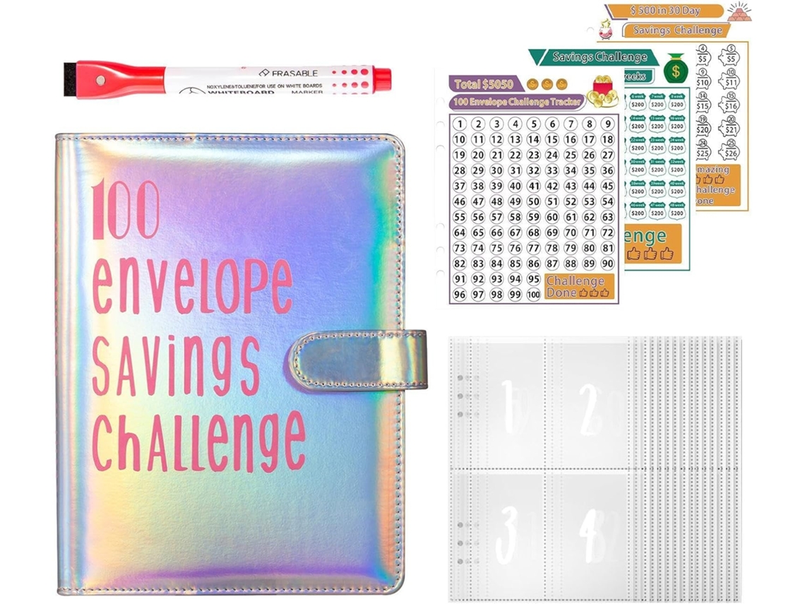 Caderno De Desafios De Economia Com Envelopes, Caderno De Desafios Para Economizar Dinheiro, Pasta D Vayotoy