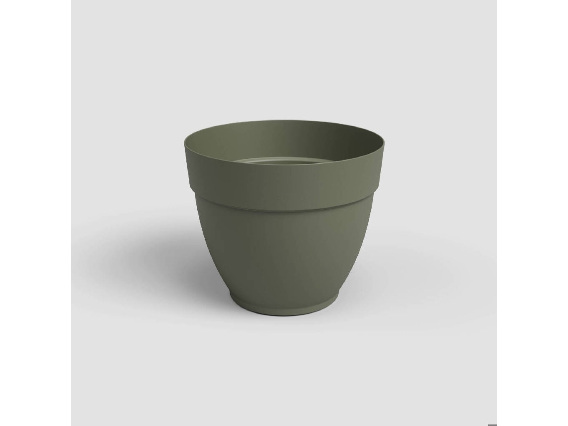 Vaso Redondo Plástico 25cm Verde Seco ARTEVASI emb. 1 un