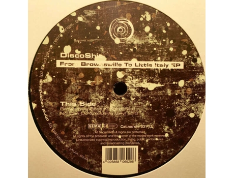 Vinil From Brownsville To Little Italy Ep Ohral Recordings