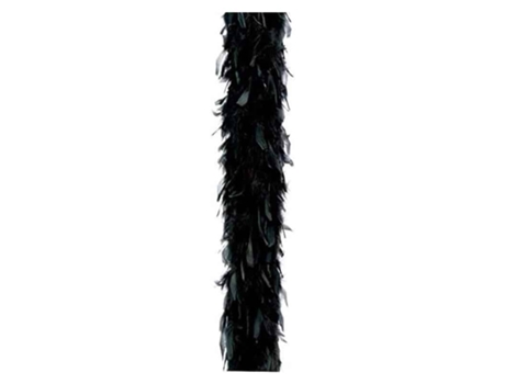 Boa Negro De Plumas Talla Único Para Complementar Disfraces Guirca Guircap23