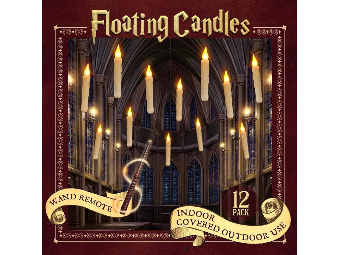 12 Velas LED Mágicas com Efeito de Ondas e Variações Mágicas, Decorações de Halloween Sem Chama, Efeitos Especiais BRILVIBERA
