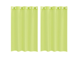 Maison Exclusive - Cortinas De Voile Com Ilhós 2 Pcs Verde-maçã 140x175 Cm