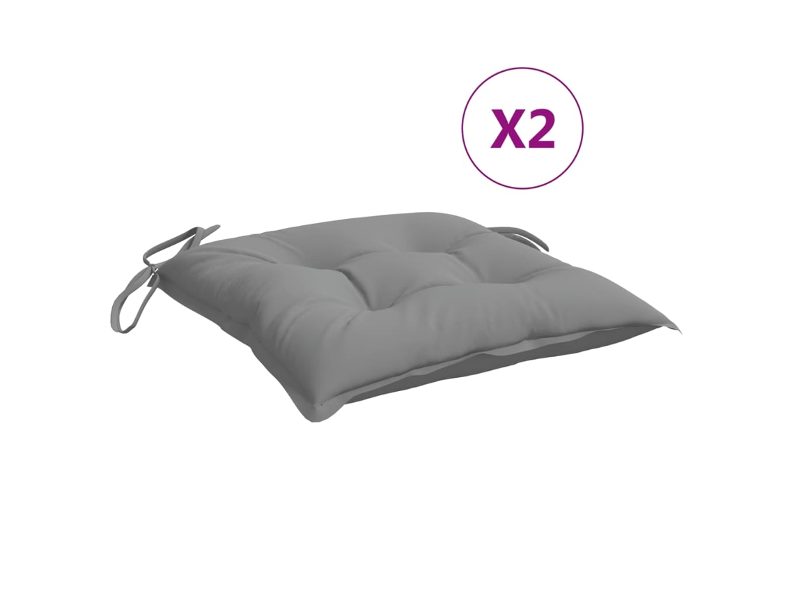 Chair Cushion, Chair Cushions Vidaxl Cinzeto Poliéster (40 X 40 X 7 Cm)