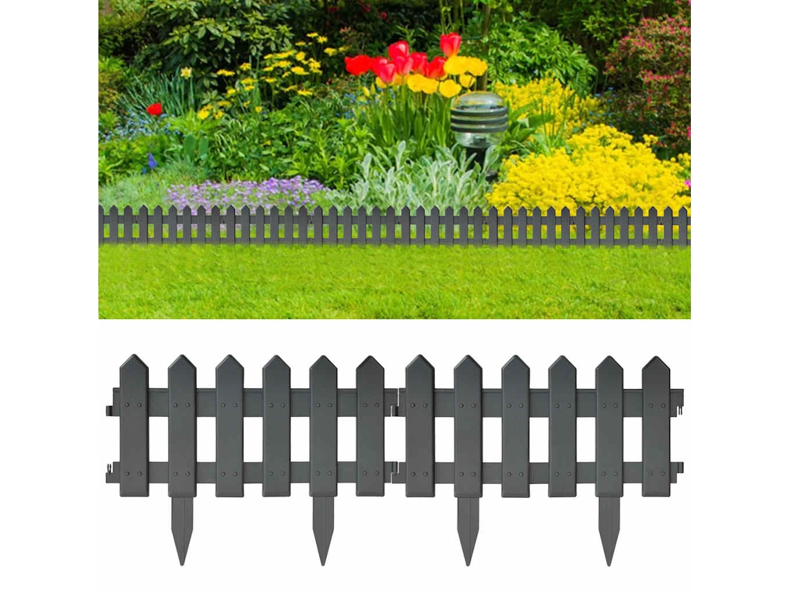 Vidaxl Bordas De Relvado 25 Pcs 10 M Pp Antracite