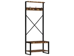 Vidaxl Suporte Para Roupas 80x40x190 Cm Madeira Reciclada Maciça