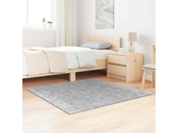 Vidaxl Tapete Shaggy Antiderrapante Cinzento 120 X 120 Cm Pp