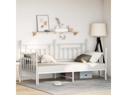 Vidaxl Estrutura De Cama De Dia Branco 90 X 200 Cm Aço