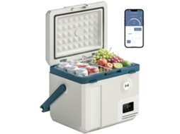 Frigorífico Portátil Para Automóvel De 19l Com Compressor E Controlo Por Aplicativo, 47x36.7x37 Cm, Branco