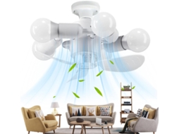 Ventilador De Teto Com Luz. Unidade Ventilação Soquete E27 E Controle