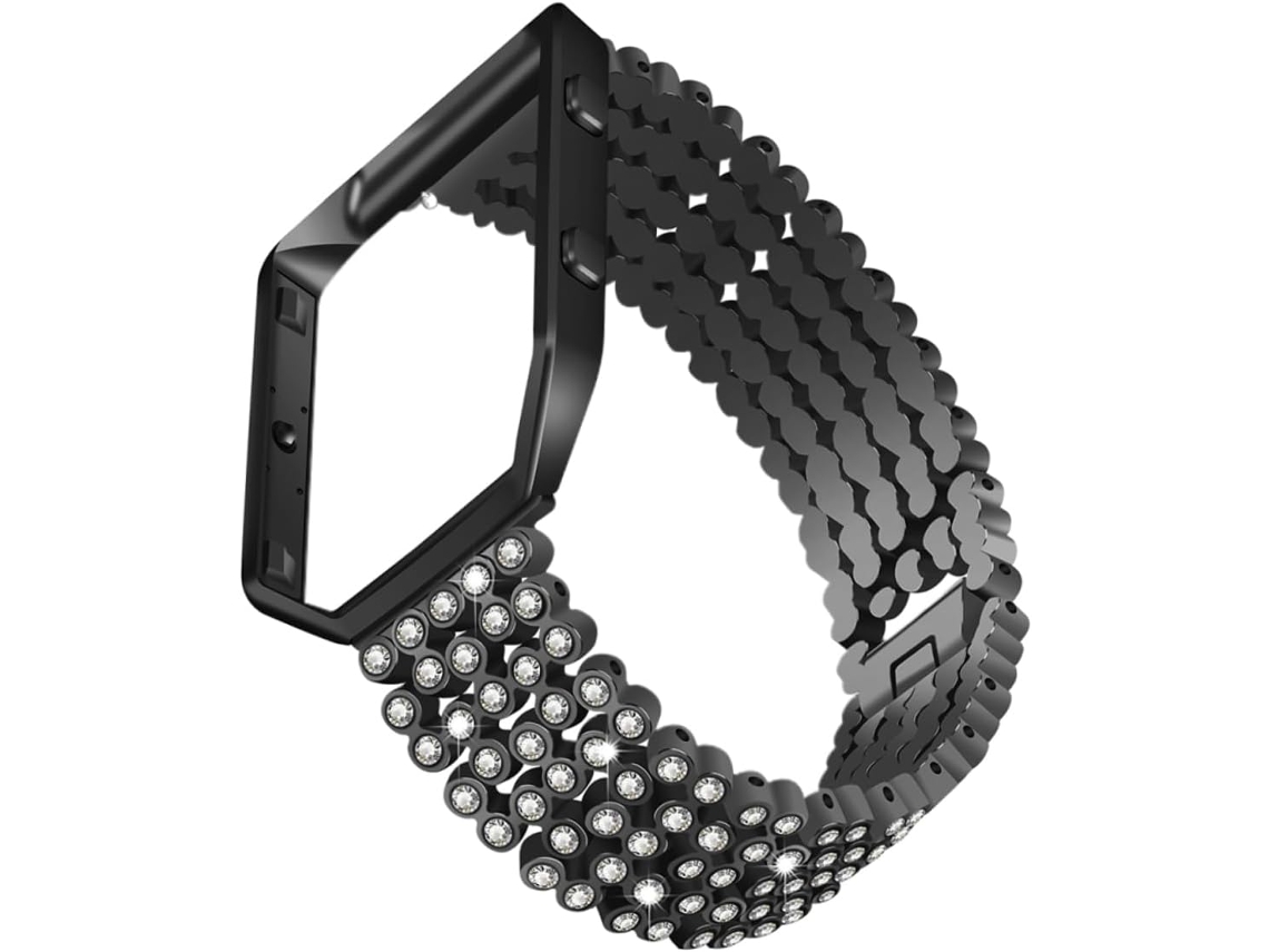 Pulseira Elegante Com Strass Para Relógio Feminino, De Substituição