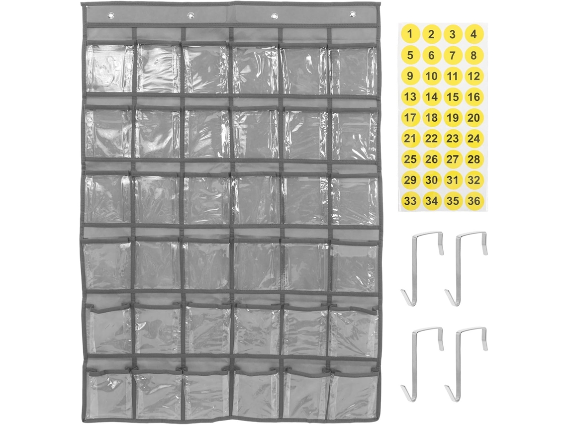 Organizador Parede GOKOCO, tecido, PVC, 36 unidades, eficiente, para celulares, portas, paredes
