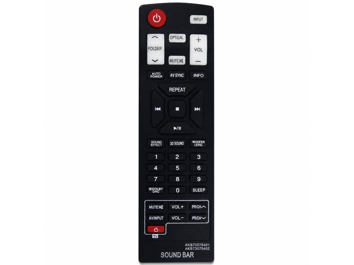 Comando À Distância Para Soundbar Lg Compatível Akb73575402 Com Controlo De Tv