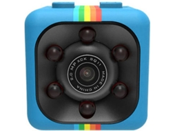 Câmera de segurança Bestvite Mini HD 1080p com visão noturna e detecção de movimento (azul)