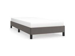 Estrutura De Cama Vidaxl Cinzeto Couro Artificial (203x93x25 Cm)