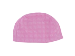 Boné de Natação Colorido Impermeável Unissex Cor Rosa Pérola