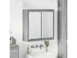 Vidaxl Armário De Espelho Para Banheiro Cinza Sonoma 60 X 20 X 60 Cm