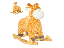 Artigo: Girafa de Embalo Infantil com Som e Rodas, Alças de Pega, Brinquedo Balanço para Bebés de 3 À 6 Meses