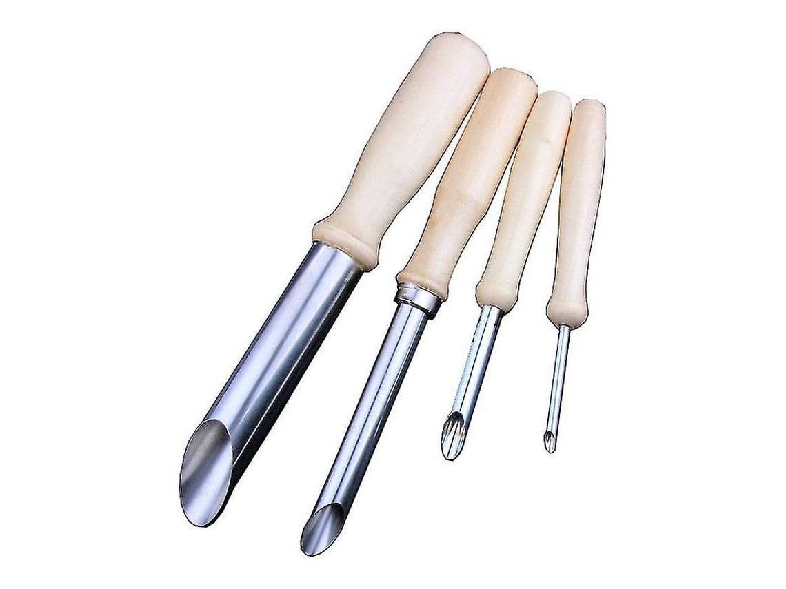 Conjunto De 4 Ferramentas De Perfuração Redondas Em Aço Inoxidável Para Escultura Argila