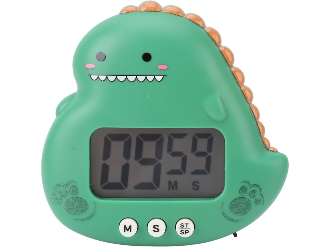 Temporizador Infantil De Dinossauro Fofo Com Tela Lcd Grande Casa