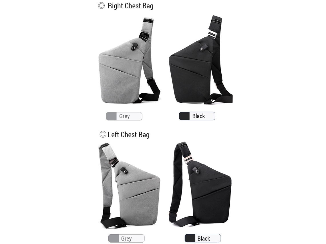 Mochila Transversal Unissex Leve Multifuncional