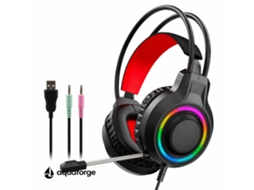 Headset Gaming Com Microfone Cancelamento De Ruído Led Rgb 3,5 Mm
