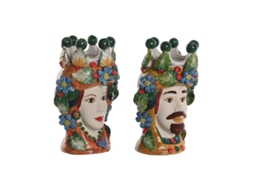 Plantador De Casa Esprit Verde Multicolor Porcelana 20 X 20 X 32 Cm (2 Unidades)
