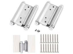 2-piece Set Of 3-inch Double-acting Spring Door Hinges, Stainless Steel Bar-style Door Hinges, Suitable For Wooden And Metal Doors.