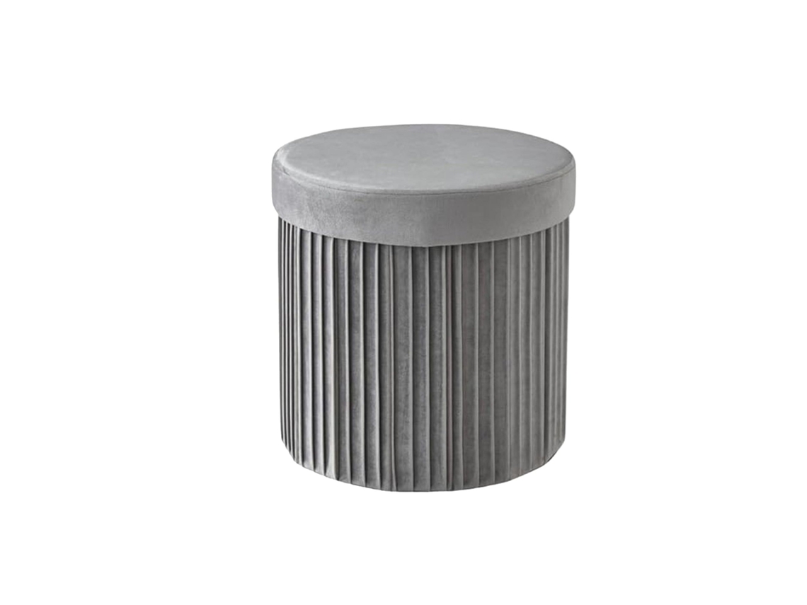 Banqueta Baú De Veludo Com Assento Acolchoado E Design Dobrável