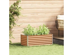 Vidaxl Canteiro De Jardim Elevado Marrom Claro 98 X 50 X 36 Cm