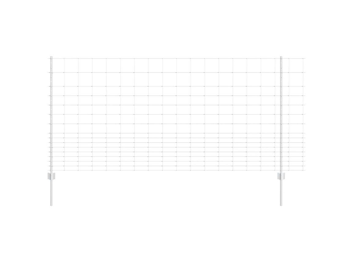 Conjunto 1 Cerca Externa Vidaxl Prateado Aço (25 X 1,2 M)